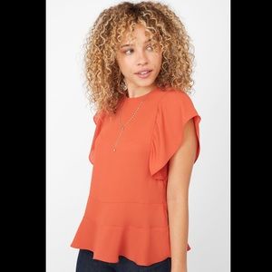 Ruffle sleeve blouse